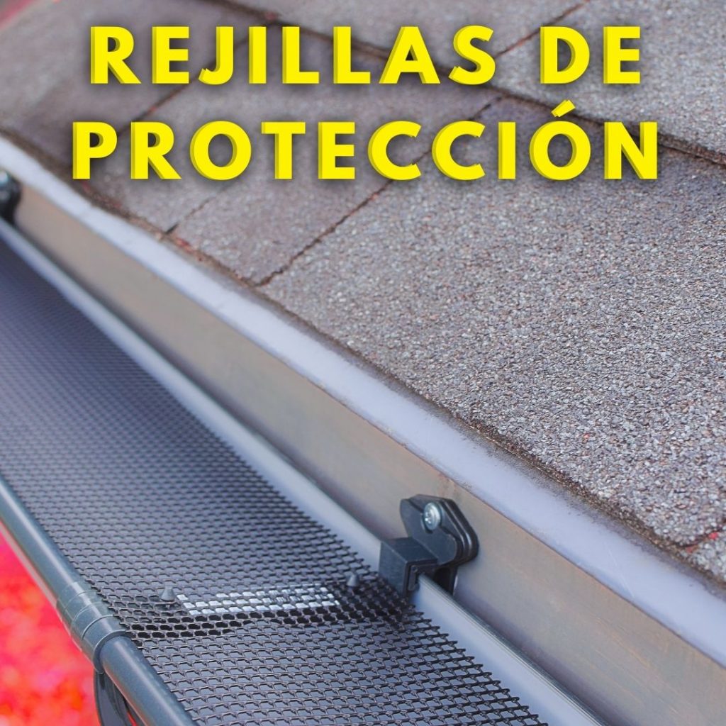 Instalación de rejillas de protección en canalón de vivienda en Badalona por Canales Canaltex