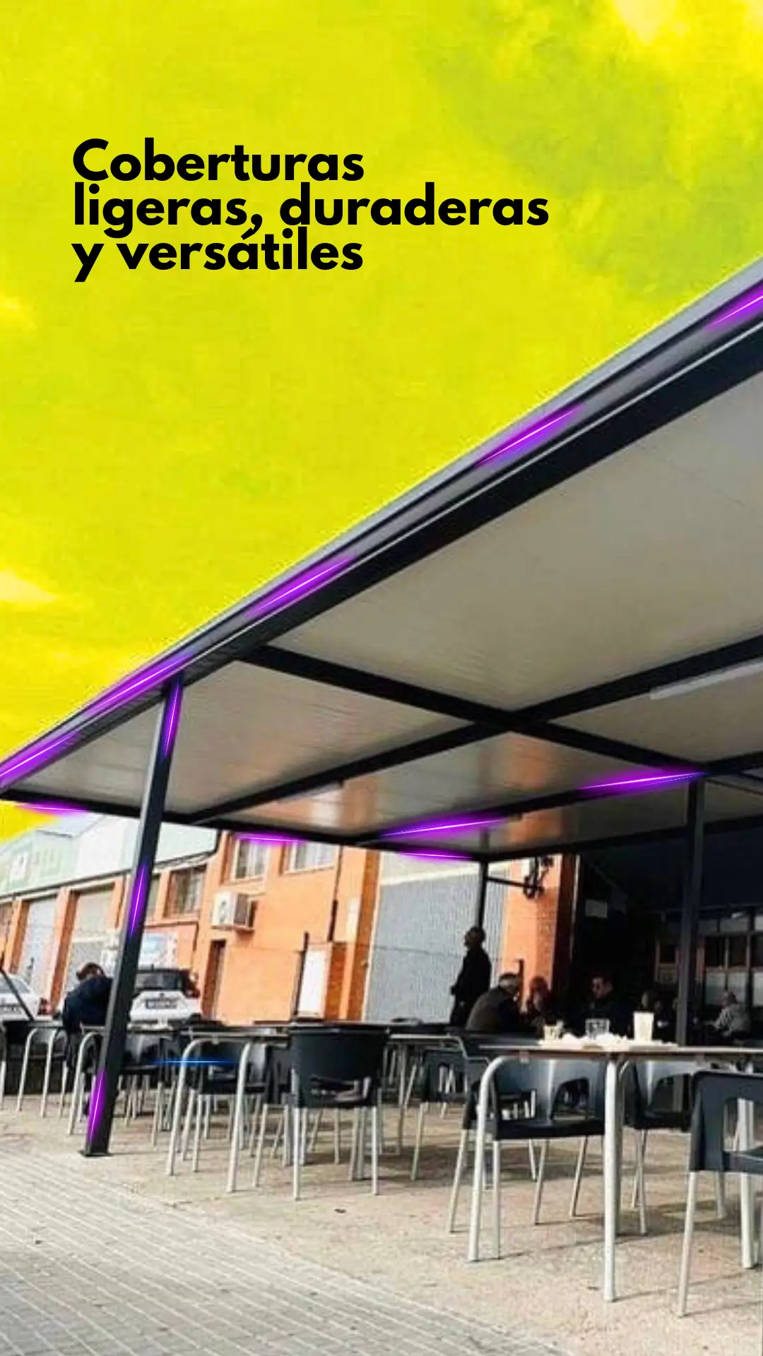 Cobertura con apariencia de teja cerámica y tecnología sándwich