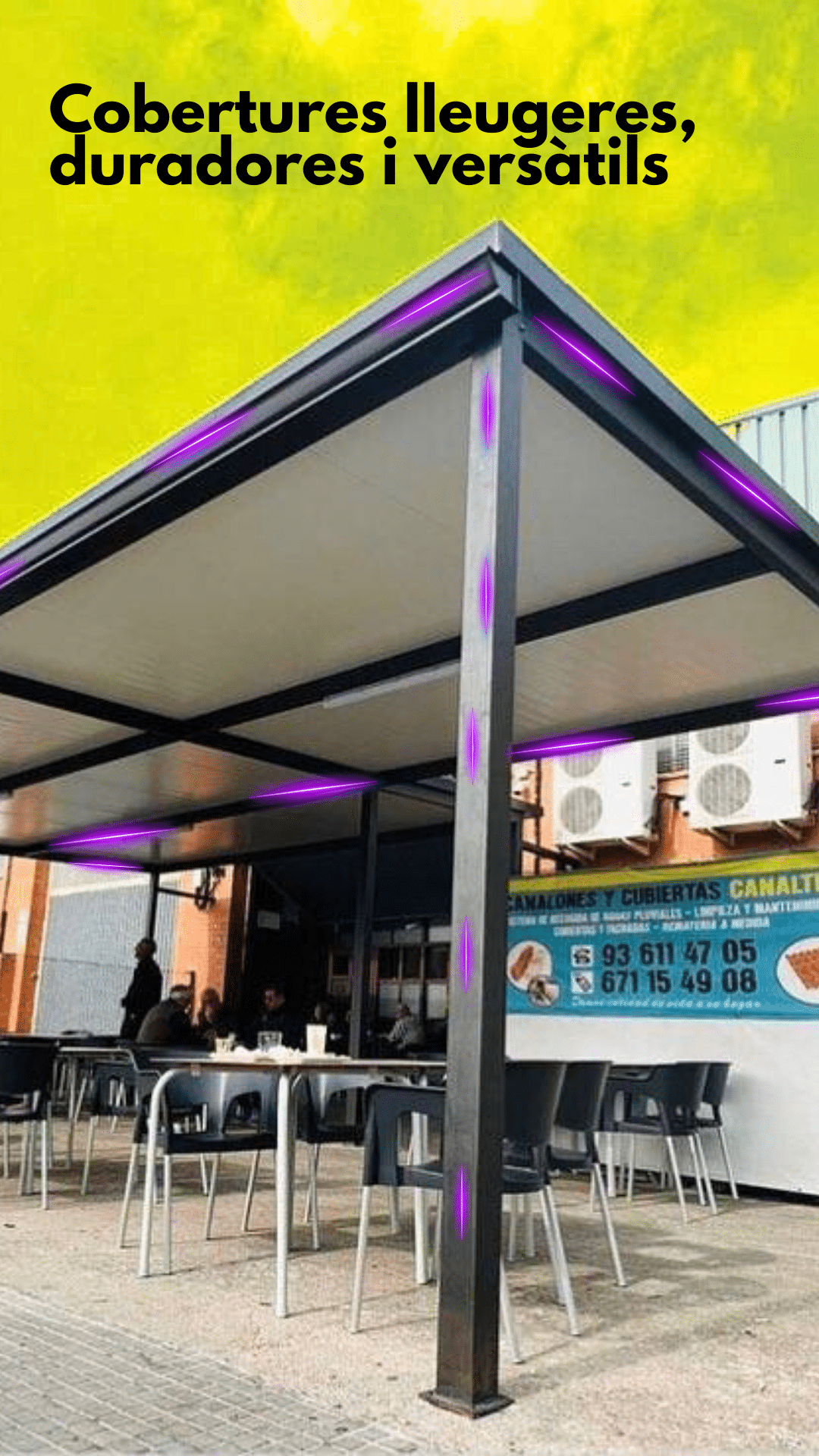 Cobertura con apariencia de teja cerámica y tecnología sándwich